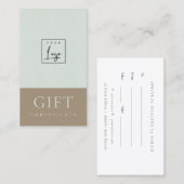 Geschenkgutschein für das Logo der Aqua Kraft-Kera Visitenkarte (Vorne/Hinten)