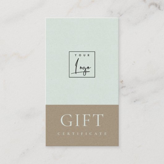 Geschenkgutschein für das Logo der Aqua Kraft-Kera Visitenkarte (Vorderseite)