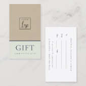 Geschenkgutschein für das Logo der Aqua Kraft-Kera Visitenkarte (Vorne/Hinten)