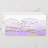 Geschenkgutschein für das Logo des Lavendels (Vorderseite)