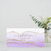 Geschenkgutschein für das Logo des Lavendels (Stehend Vorderseite)