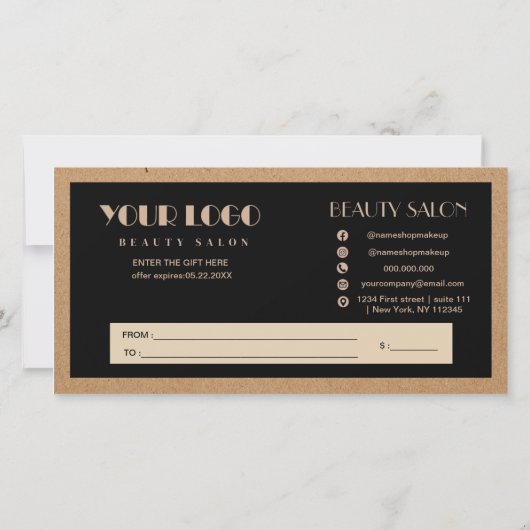 Geschenkgutschein für das Logo "Heftpapier" (Rückseite)