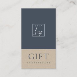 Geschenkgutschein für das Logo "Navy Keramik" Visitenkarte