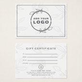 Geschenkgutschein für das Logo "White Modern Leaf (Vorne & Hinten)