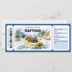 Geschenkgutschein für das Rafting Experience Ticke Einladung