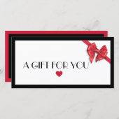 Geschenkgutschein für das Schwarze und das Rote He (Vorne/Hinten)