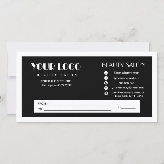 Geschenkgutschein für das Schwarze und Weiße Herz (Rückseite)