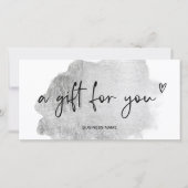 Geschenkgutschein für das Silberfolienherz (Vorderseite)