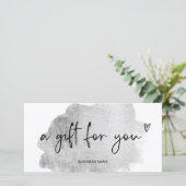 Geschenkgutschein für das Silberfolienherz (Stehend Vorderseite)