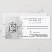 Geschenkgutschein für das Silberfolienherz (Rückseite)