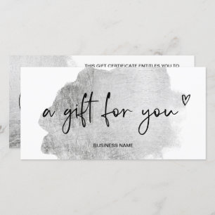 Geschenkgutschein für das Silberfolienherz