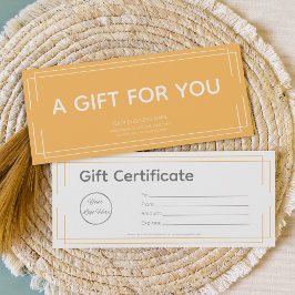 Geschenkgutschein für das weißorange Logo