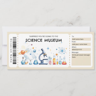 Geschenkgutschein für das Wissenschaftsmuseum Einladung