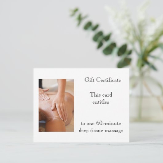Geschenkgutschein für Deep Tissue (Stehend Vorderseite)