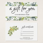 Geschenkgutschein für den Aquarellsalon (Vorne & Hinten)