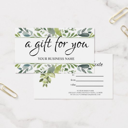 Geschenkgutschein für den Aquarellsalon (Büro)