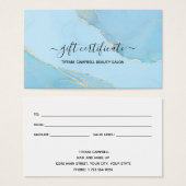 Geschenkgutschein für den blauen Glitzer (Vorne & Hinten)