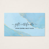 Geschenkgutschein für den blauen Glitzer (Vorderseite)