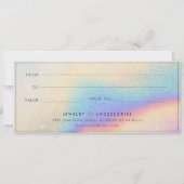 Geschenkgutschein für den Business Salon im Irides (Rückseite)