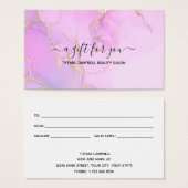 Geschenkgutschein für den Glitzer von Rosa Aquarel (Vorne & Hinten)