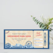 Geschenkgutschein für den Karnevalspark Einladung (Stehend Vorderseite)