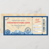 Geschenkgutschein für den Karnevalspark Einladung (Vorne/Hinten)