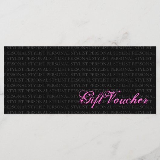 Geschenkgutschein für den persönlichen Stylist (Vorderseite)