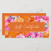 Geschenkgutschein für den rosafarbenen Orangensaft (Vorne/Hinten)