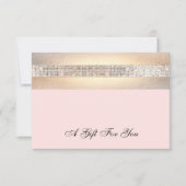 Geschenkgutschein für den Schönheitssalon in Rosa (Vorderseite)