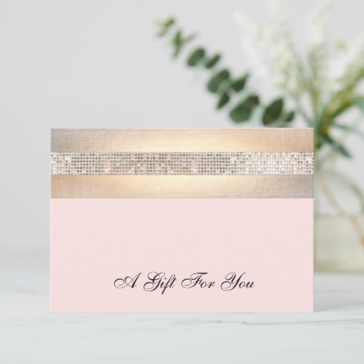 Geschenkgutschein für den Schönheitssalon in Rosa (Stehend Vorderseite)