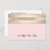 Geschenkgutschein für den Schönheitssalon in Rosa (Vorne/Hinten)