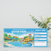 Geschenkgutschein für den Wasserpark, Wasserpark T Einladung (Stehend Vorderseite)