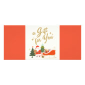 Geschenkgutschein für den Weihnachtsmann Werbekarte (Vorne)