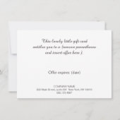 Geschenkgutschein für den Wellness-Center der Zen- (Rückseite)