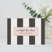 Geschenkgutschein für die Boutique Schwarzweißstre (Stehend Vorderseite)