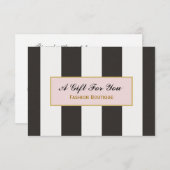 Geschenkgutschein für die Boutique Schwarzweißstre (Vorne/Hinten)