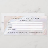 Geschenkgutschein für die Muschel Weißer Opal Ston (Rückseite)