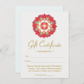 Geschenkgutschein für die Rote Lotus-Blume (Vorne/Hinten)