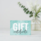 Geschenkgutschein für die Werbefarbe Ihres Logos Visitenkarte (Stehend Vorderseite)