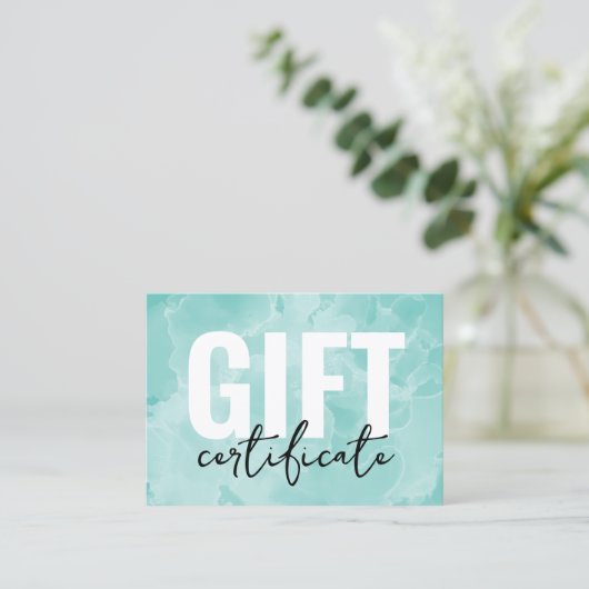 Geschenkgutschein für die Werbefarbe Ihres Logos Visitenkarte (Stehend Vorderseite)