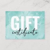 Geschenkgutschein für die Werbefarbe Ihres Logos Visitenkarte (Vorderseite)