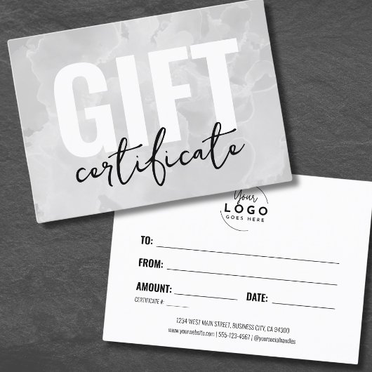 Geschenkgutschein für die Werbefarbe Ihres Logos Visitenkarte