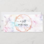 Geschenkgutschein für einfache Geschenke aus weiße (Vorderseite)