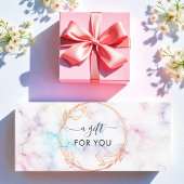 Geschenkgutschein für einfache Geschenke aus weiße