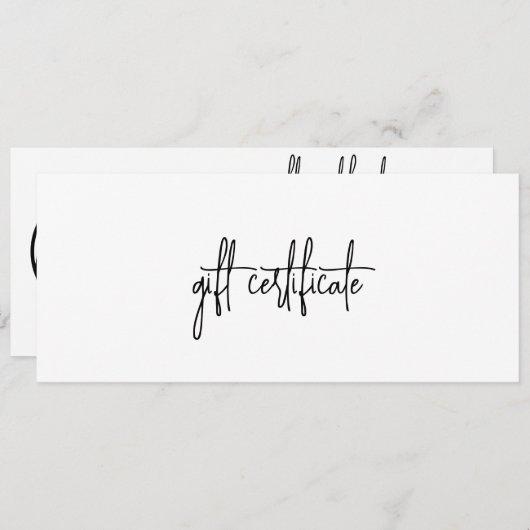 Geschenkgutschein für einfaches, modernes Unterneh (Vorne/Hinten)