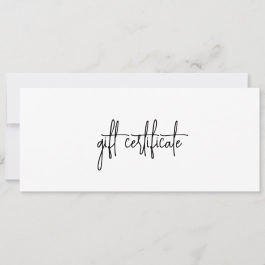 Geschenkgutschein für einfaches, modernes Unterneh (Vorderseite)