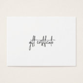 Geschenkgutschein für einfaches, modernes Unterneh (Vorderseite)