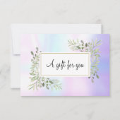 Geschenkgutschein für elegante holografische Frühl (Vorderseite)