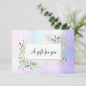 Geschenkgutschein für elegante holografische Frühl (Stehend Vorderseite)