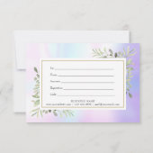 Geschenkgutschein für elegante holografische Frühl (Rückseite)